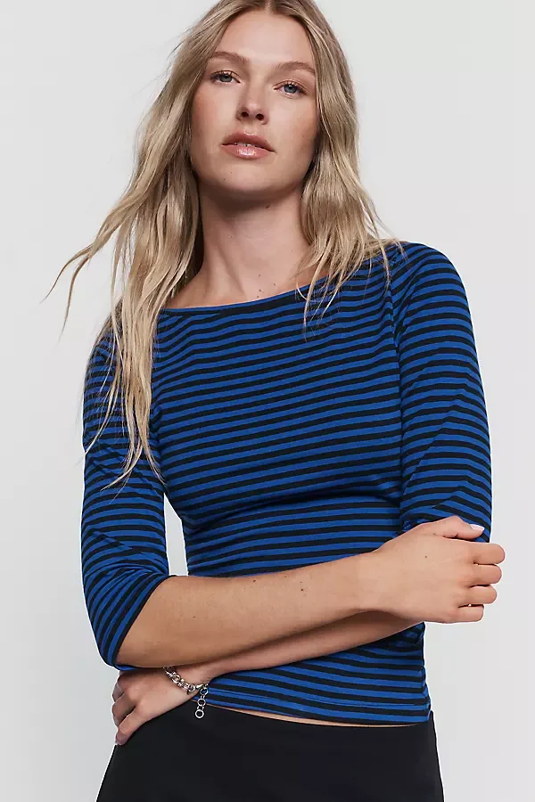 The Blooming Boatneck Cropped Tee by Lioness