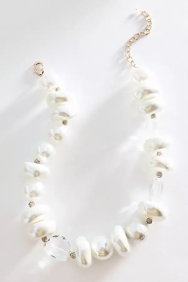 Chunky Pearl Necklace by Anthropologie