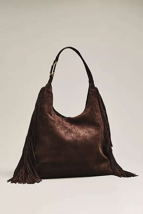 Janis Faux Suede Hobo Bag by Shiraleah