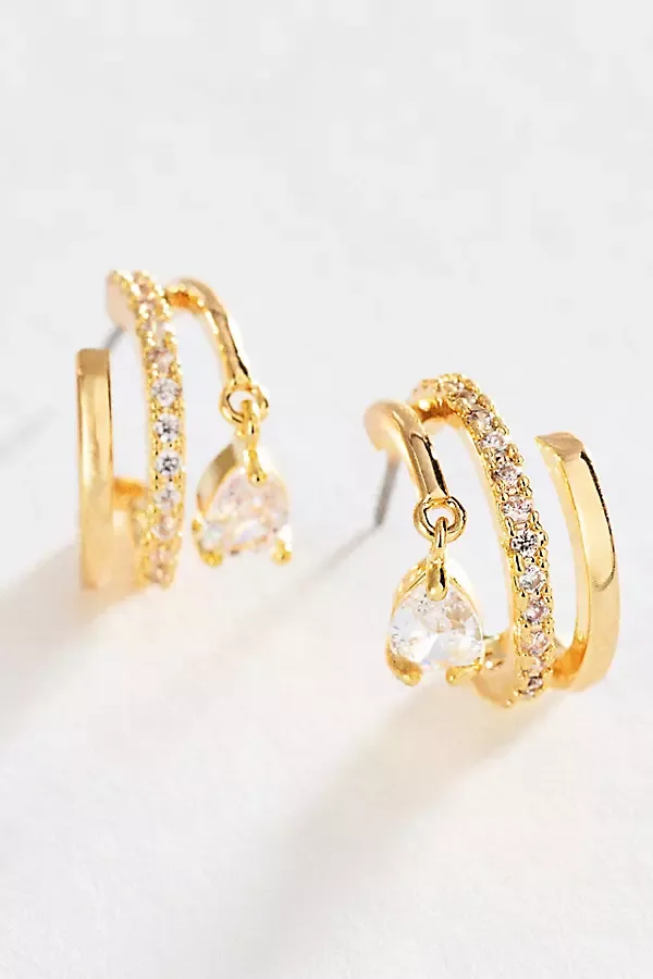 Pav Split Hoop Earrings