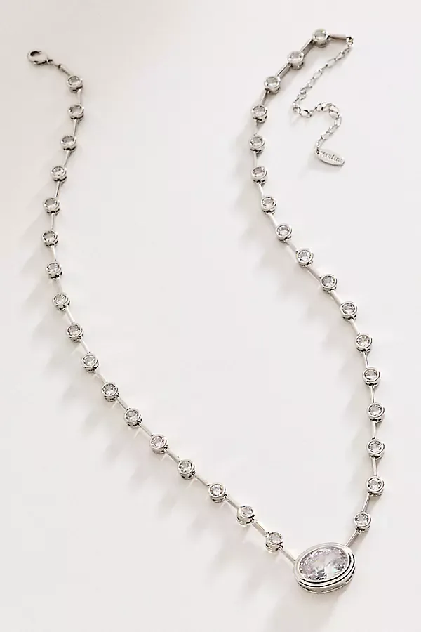 East West Oval Crystal Necklace