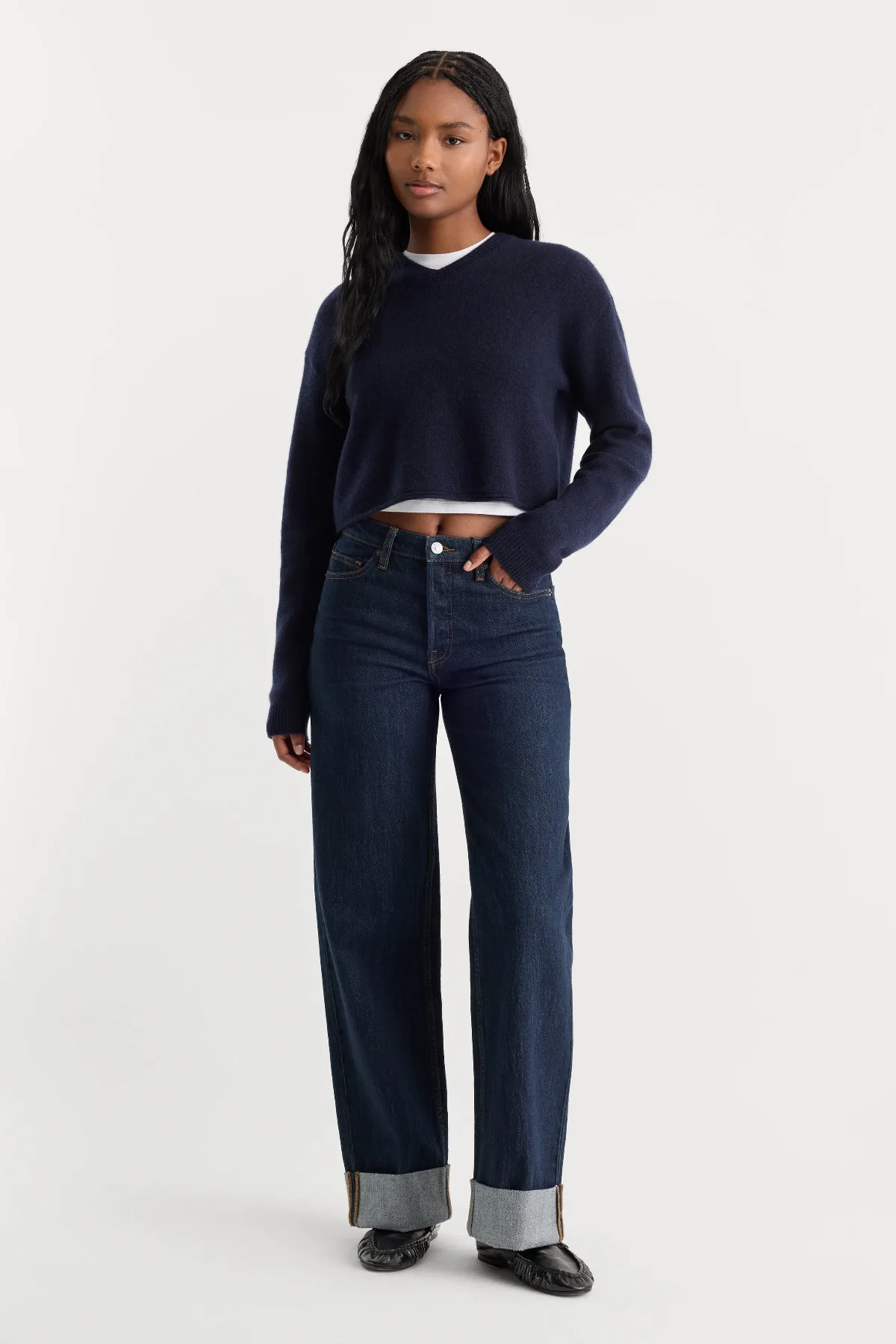 Cuffed Vintage Wide Jeans by Khloé Kardashian by GOOD AMERICAN