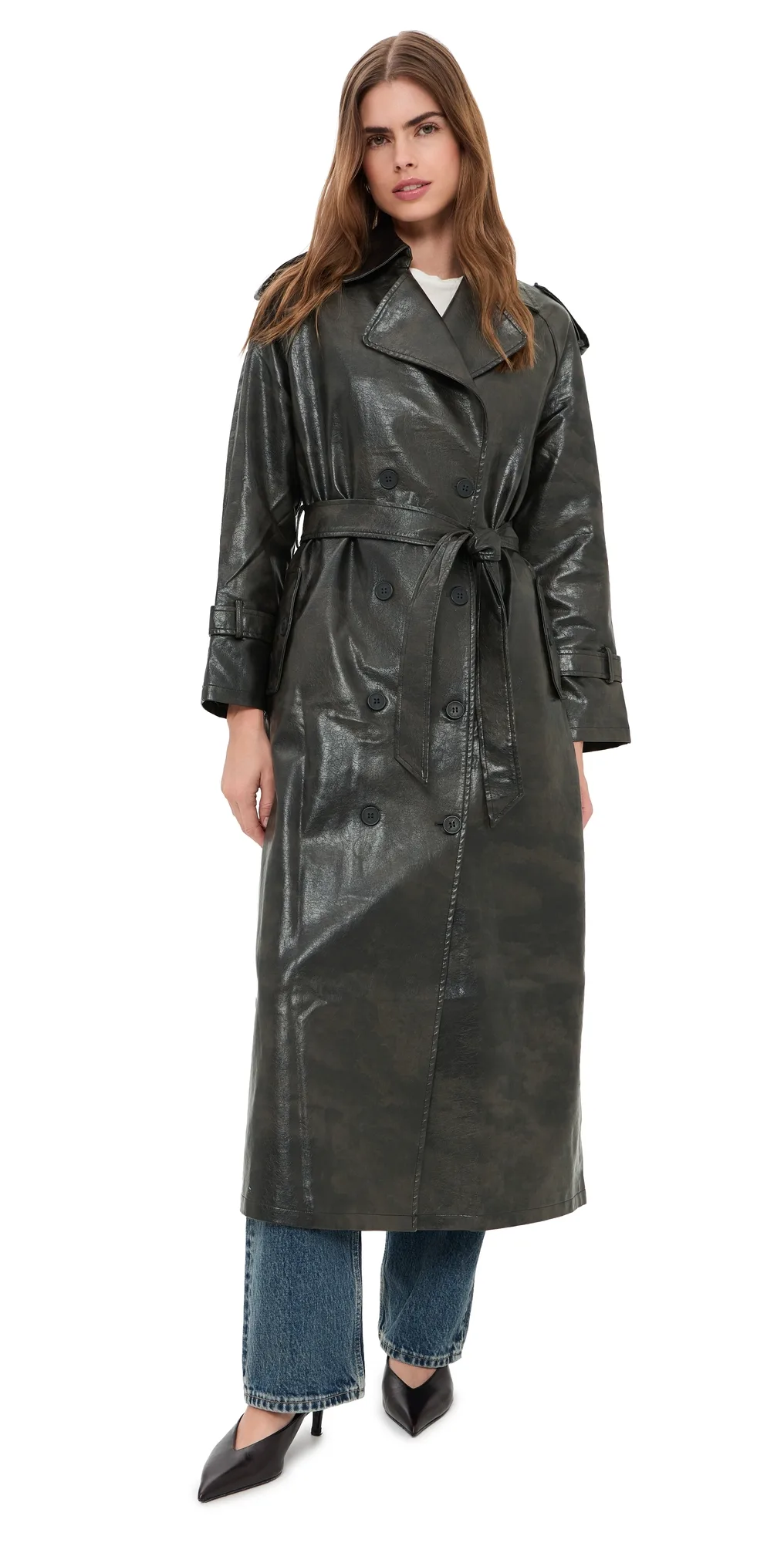 Off Duty Faux Leather Coat