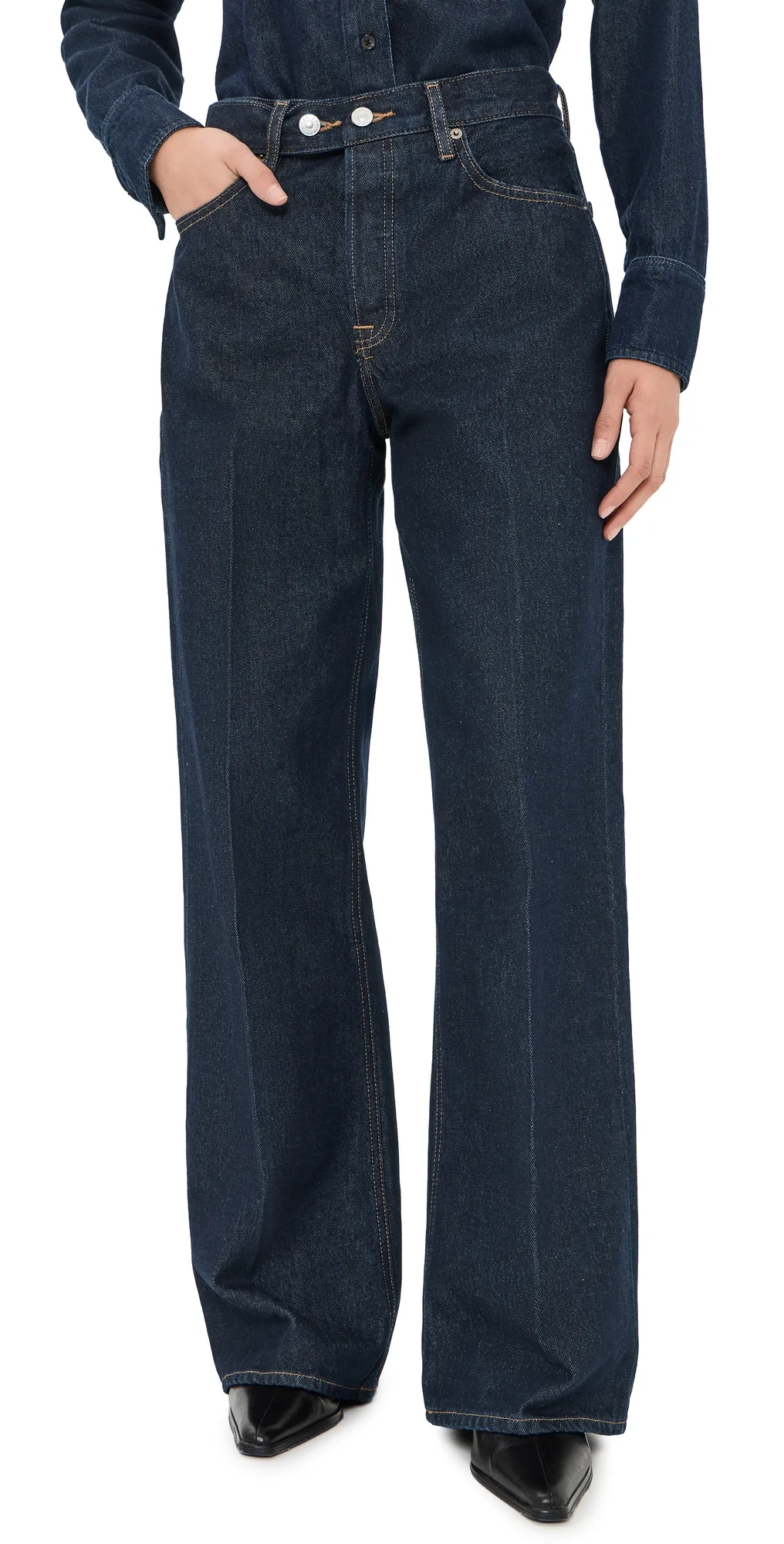 Belted Vintage Baggy Jeans