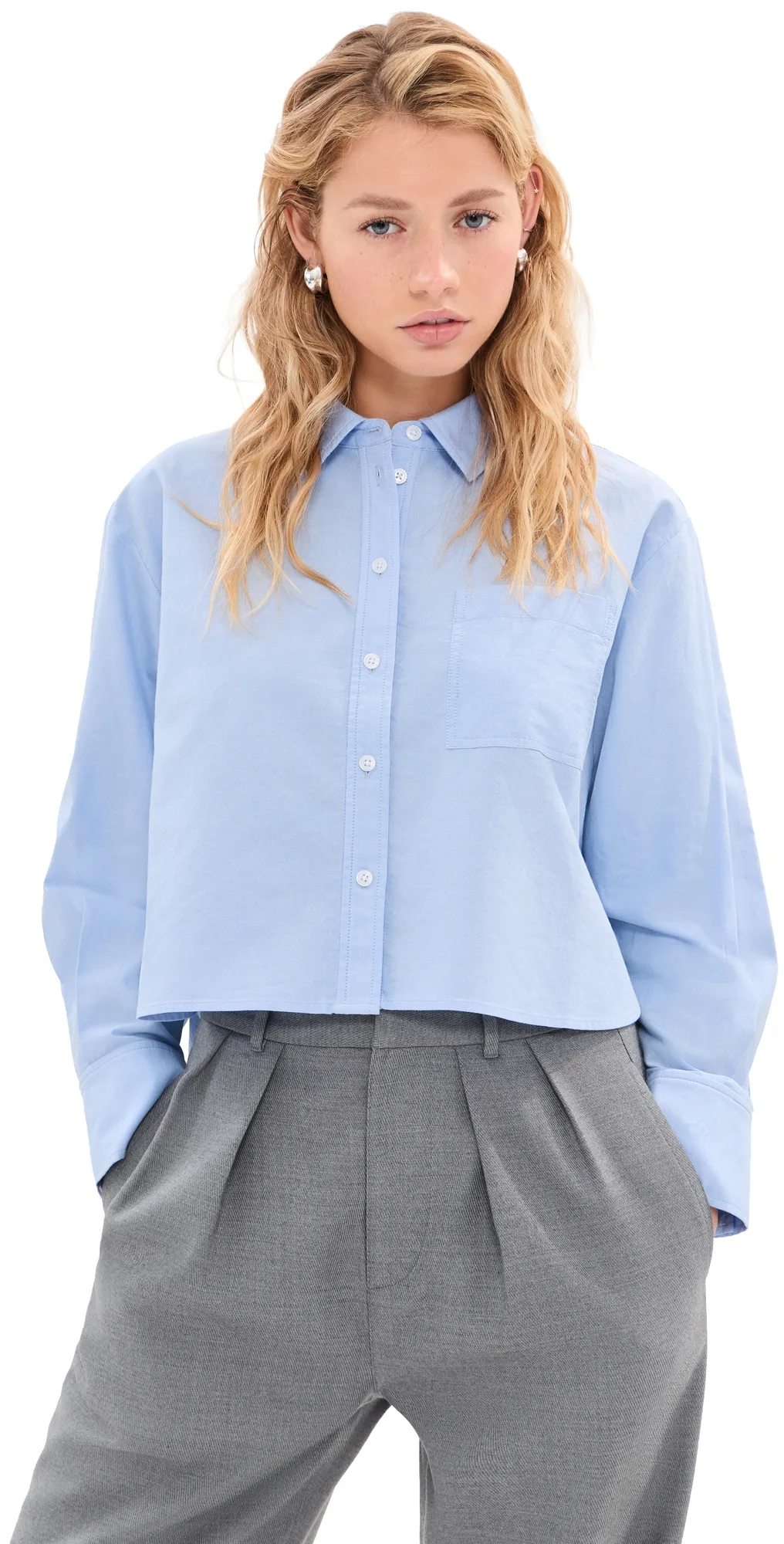 Felicity Button Down Blue Oxford by LE BOP