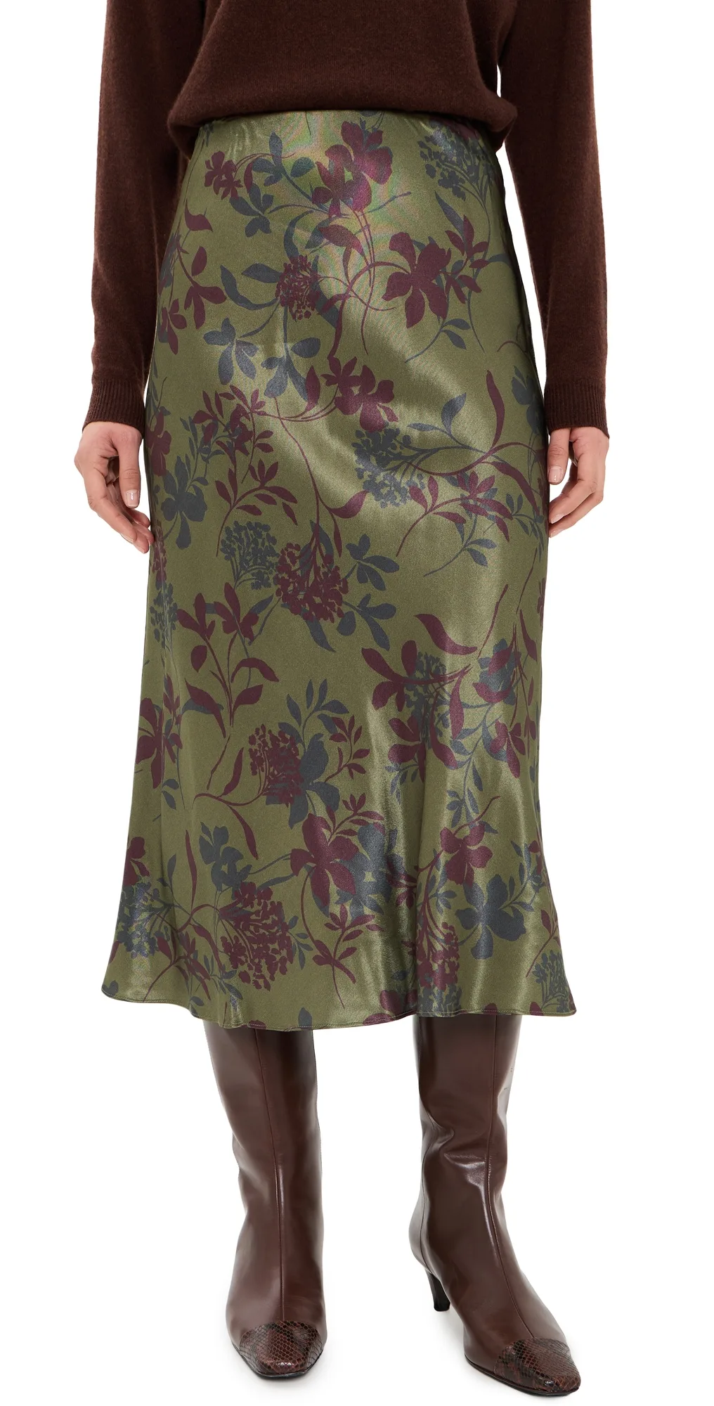 Anya Satin Skirt by Rails