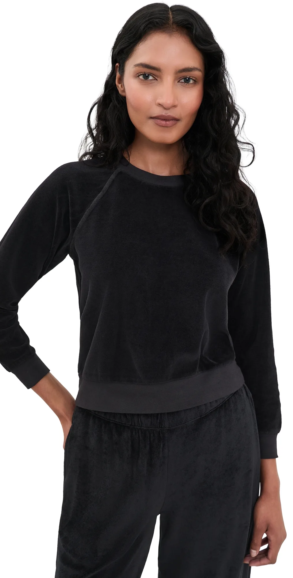Tilos Velour Raglan Sweatshirt by Suzie Kondi
