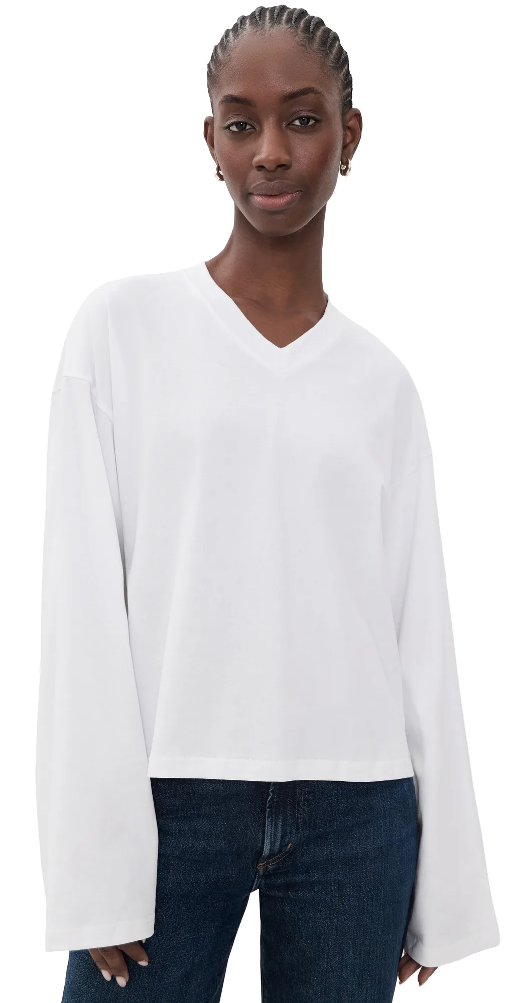 Bloom V Neck Long Sleeve Tee by Lioness