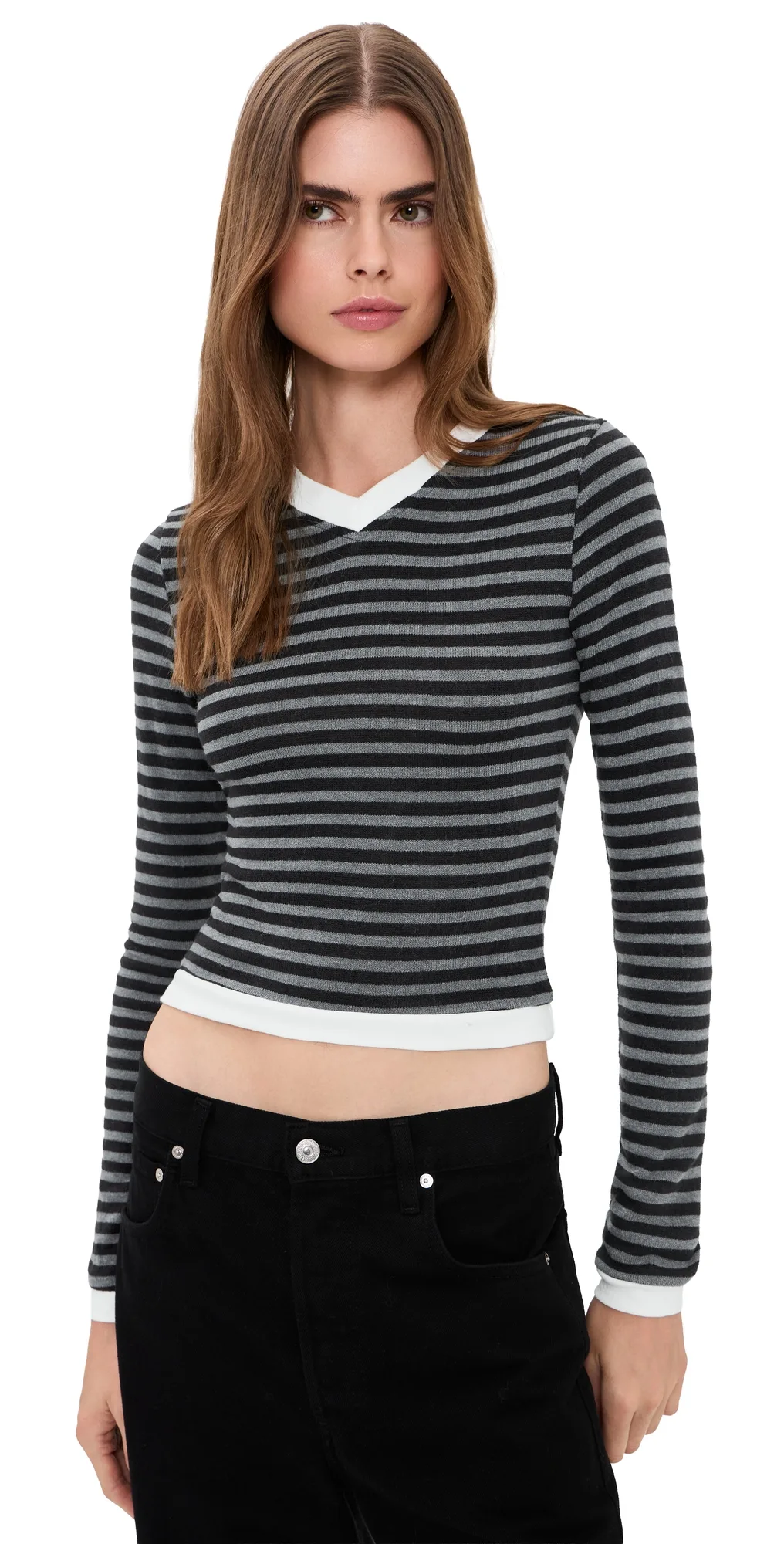 Barbie Long Sleeve Crop Top