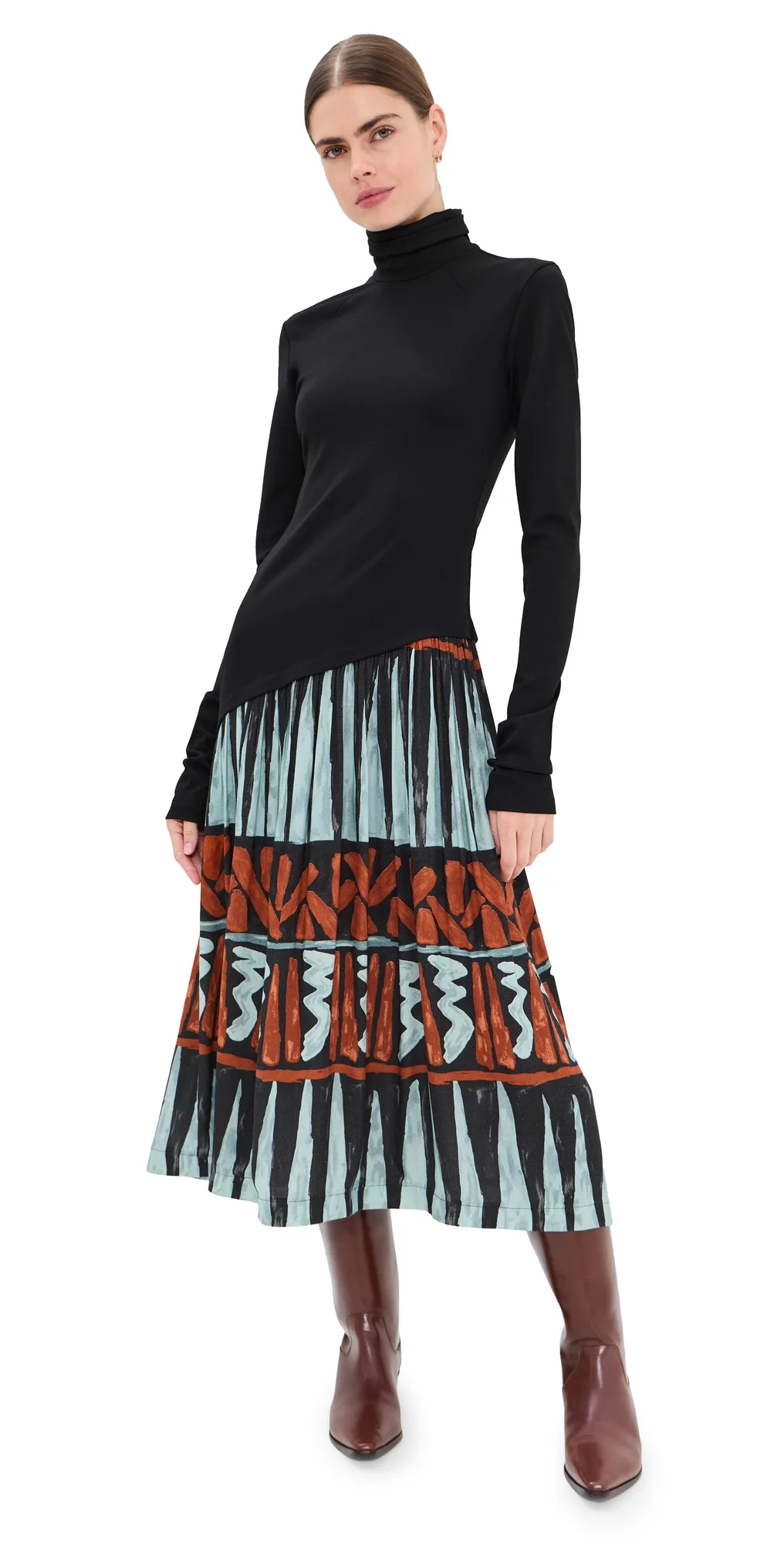 Midi Turtleneck Dress by Stella Jean