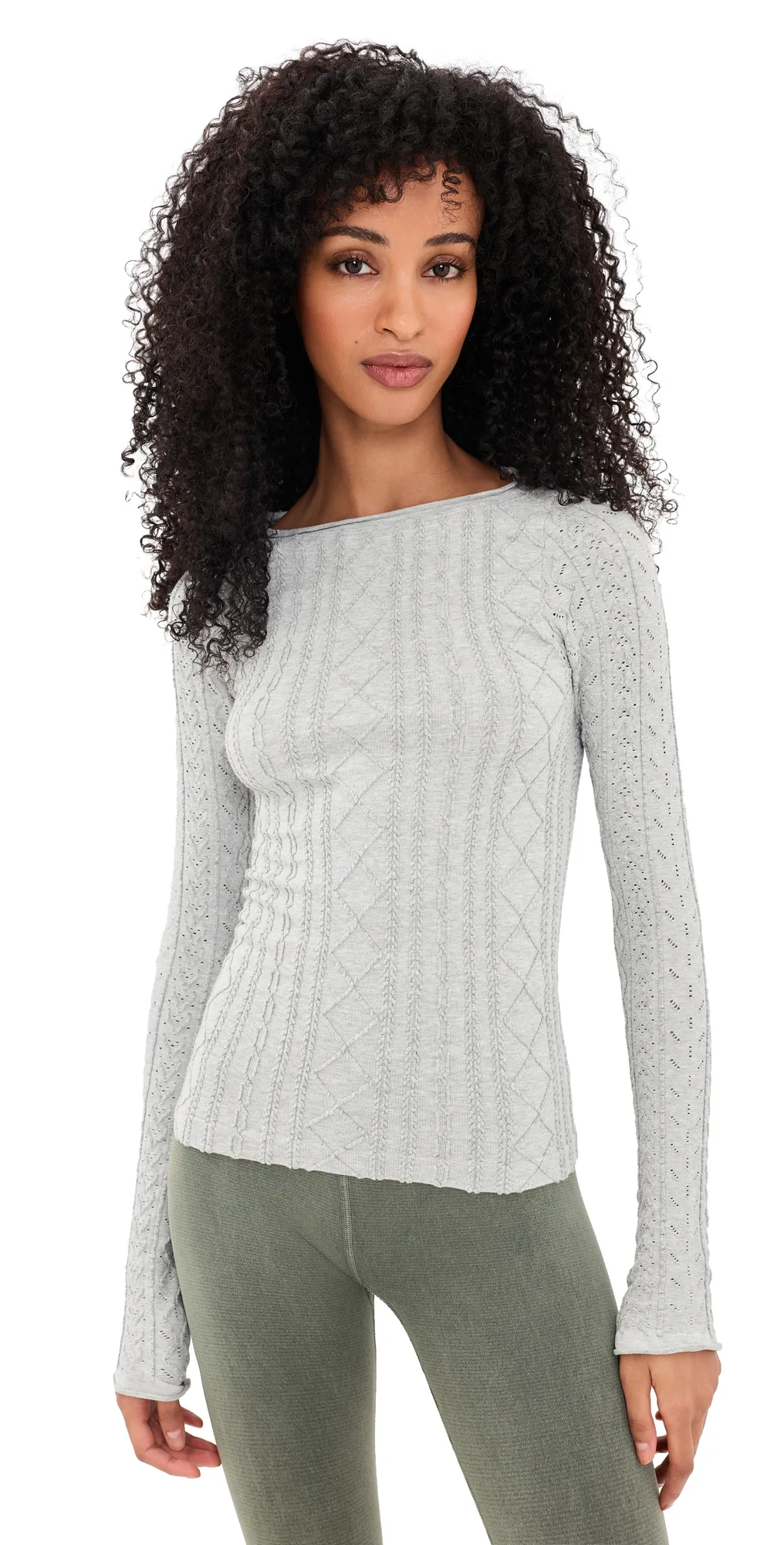 So Soft Seamless Cable Top by Free People