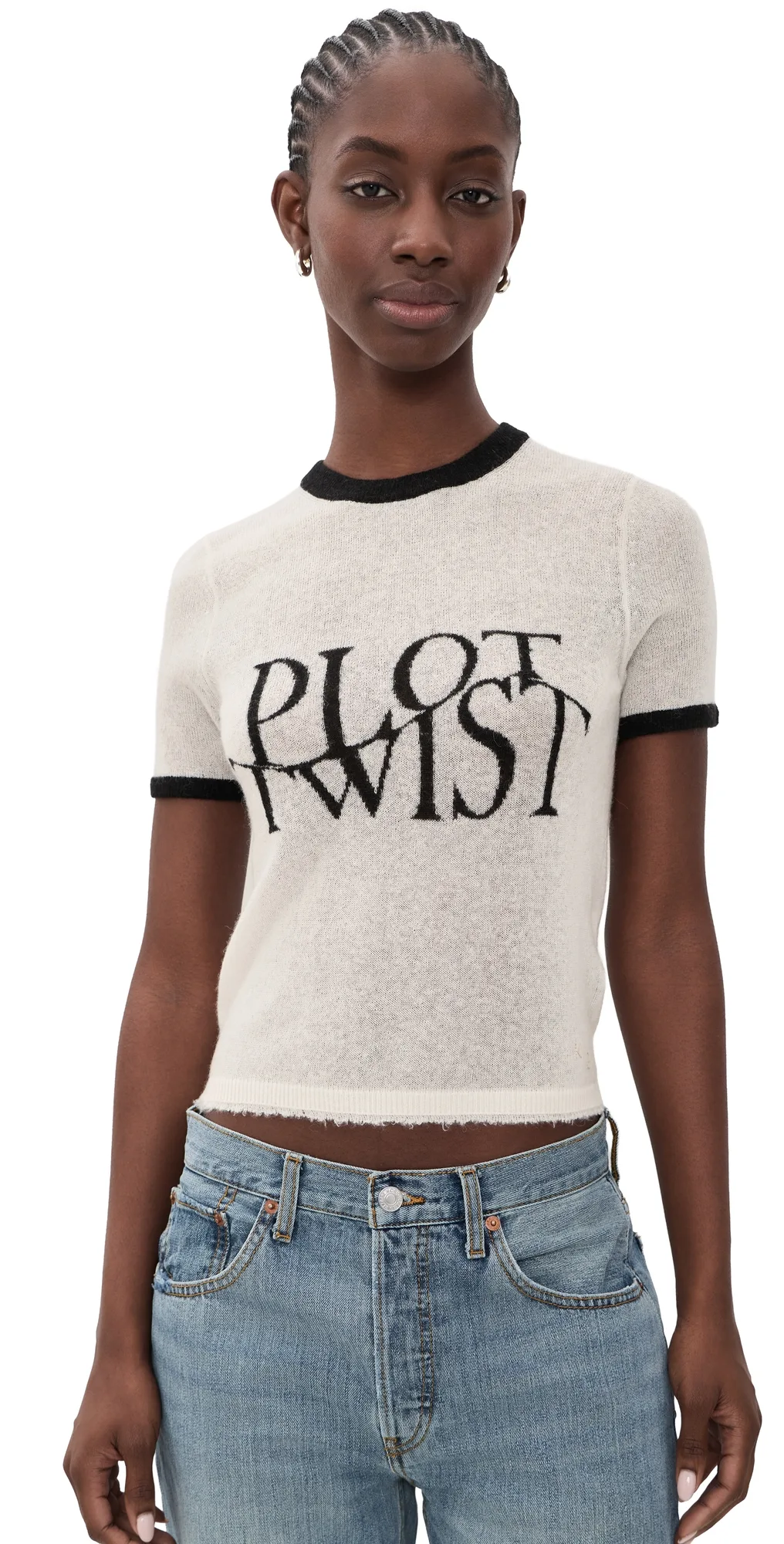 Morrision Knit Ringer Tee by Re/Done