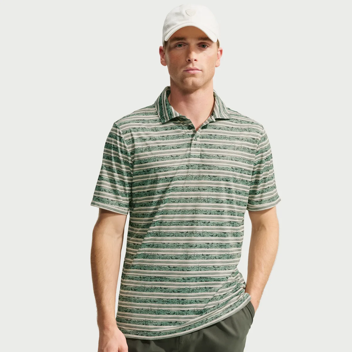 Par Dri-FIT Striped Golf Polo by Nike