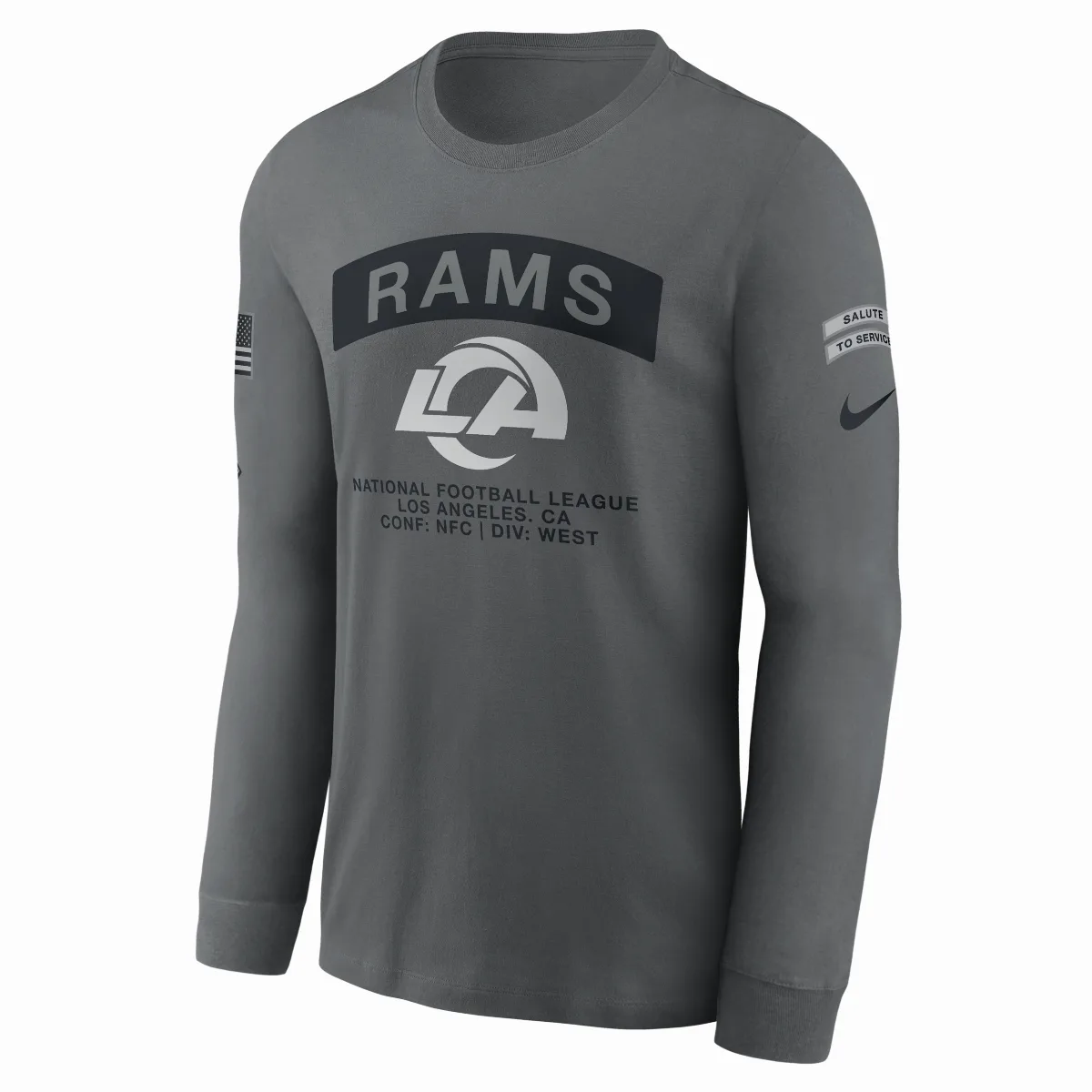 Los Angeles Rams Salute to Service NFL Long-Sleeve T-Shirt by Nike