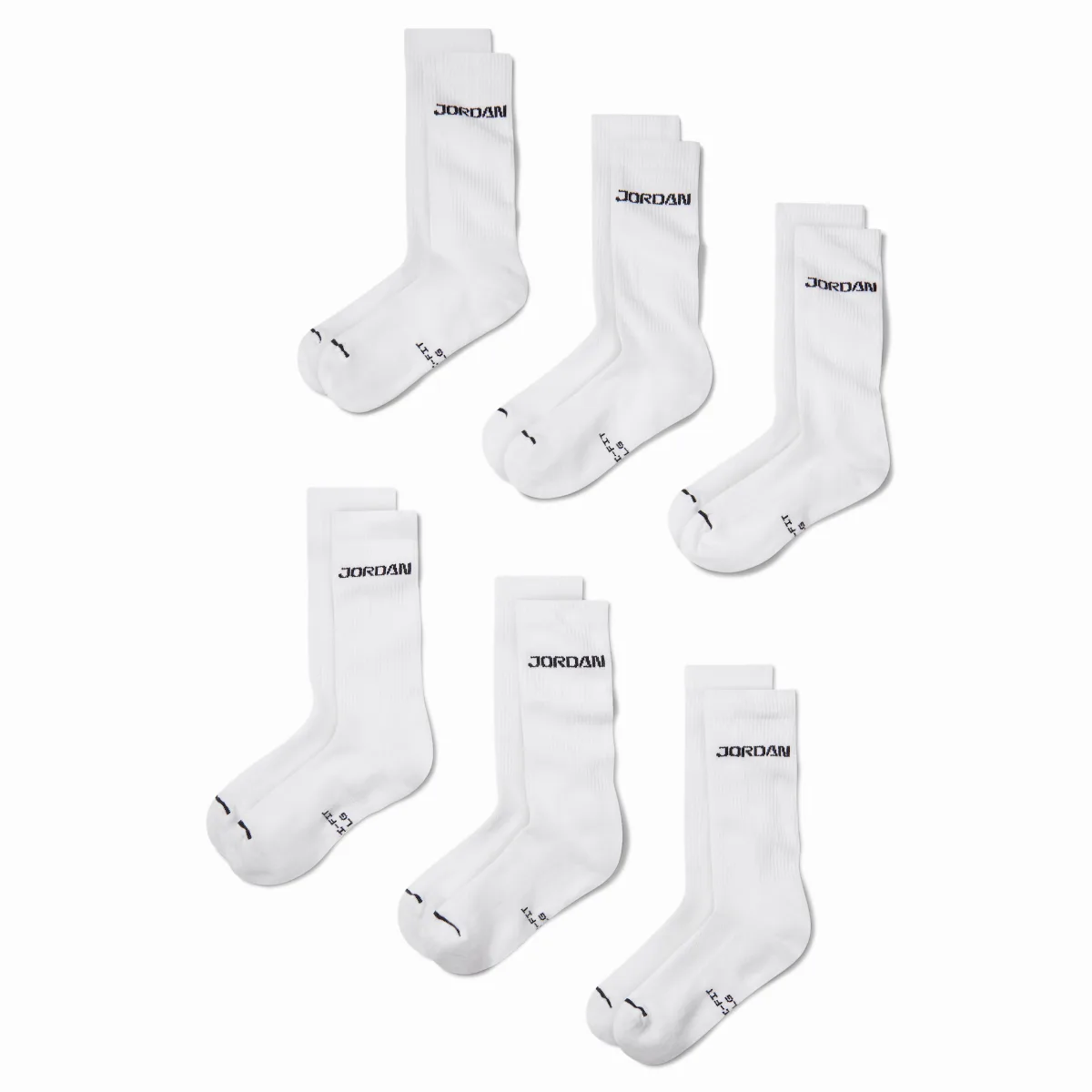 Jordan Everyday Elevated Crew Socks (6 Pairs) by Jordan