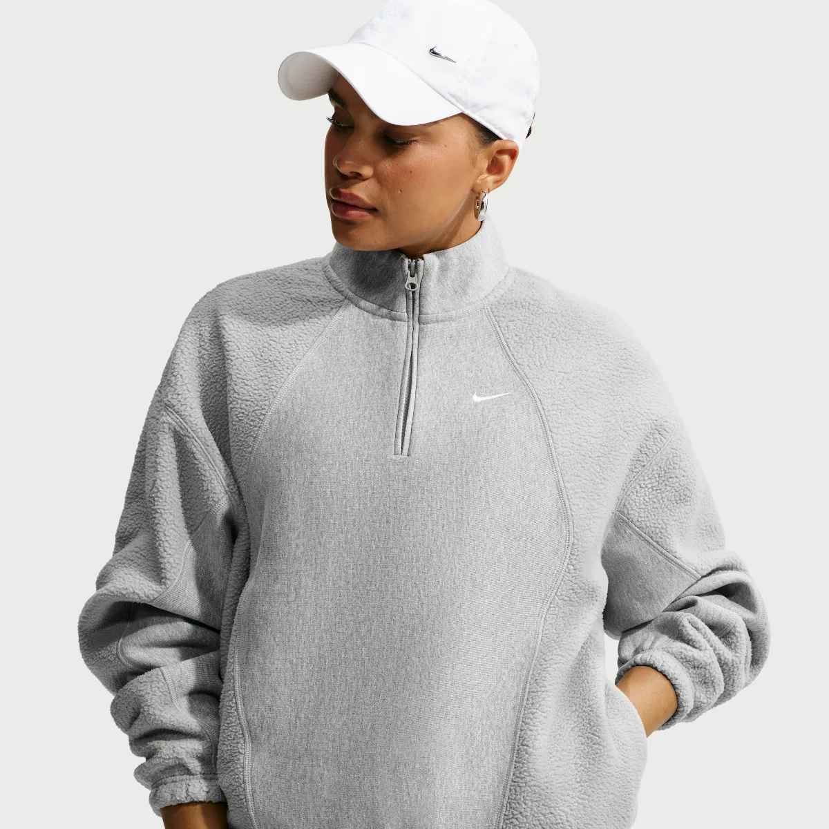 Studio Fleece Heavyweight Plush Oversized 1/4-Zip Sweatshirt by Nike