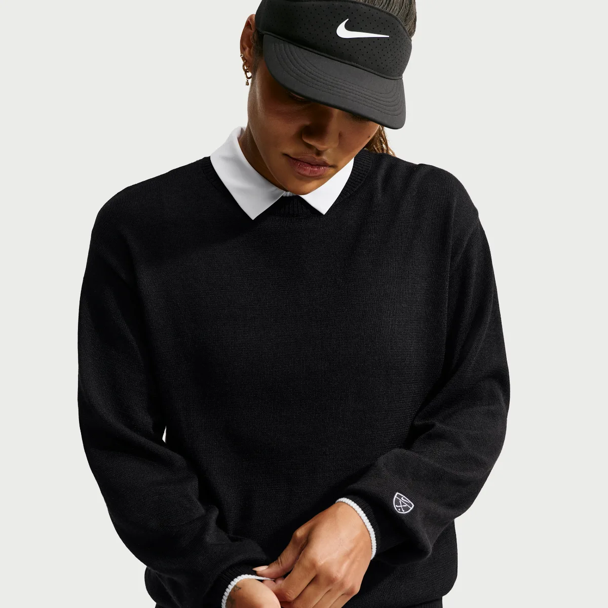 Tailored Performance Dri-FIT Loose Long-Sleeve Golf Sweater by Nike