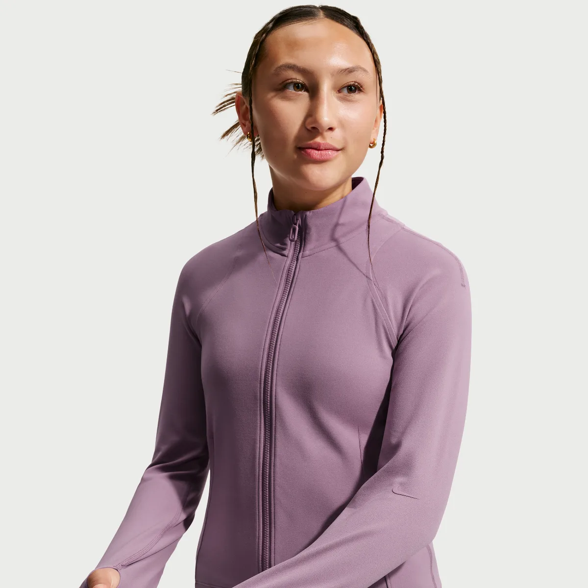 Mavn Girls Dri-FIT Fitted Full-Zip Long-Sleeve Top by Nike