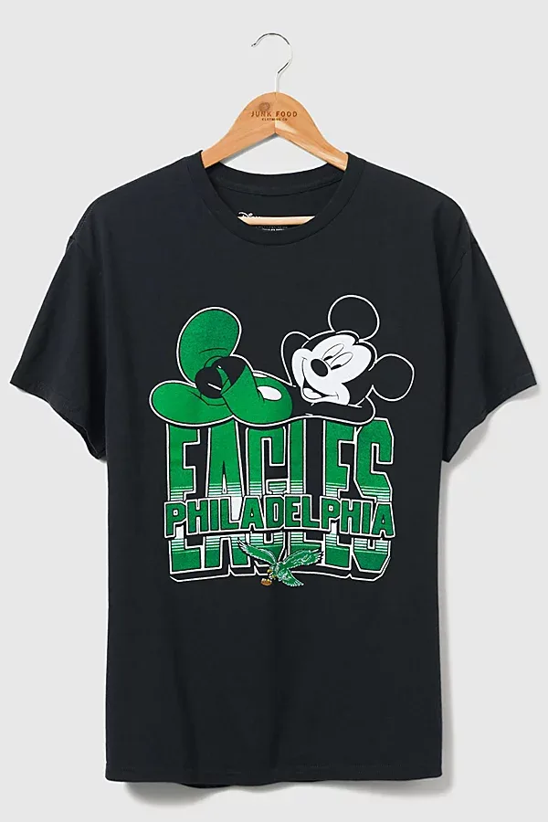 NFL Disney Mickey Kick Back Tee in Philadelphia Eagles by Junk Food