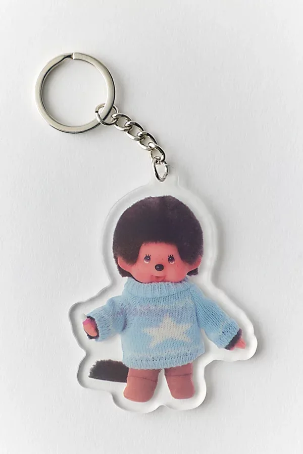 Acrylic Blind Box Keychain in Winter by Monchhichi