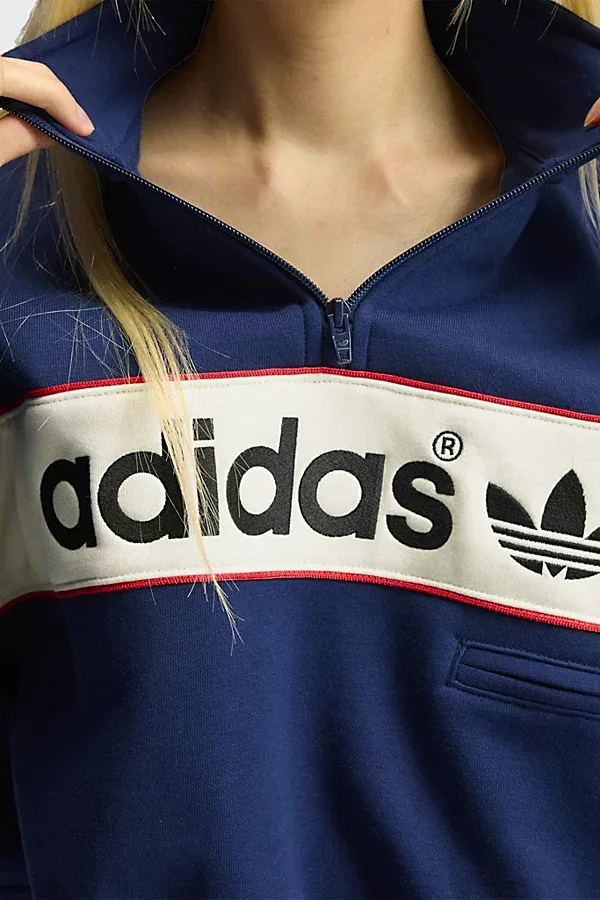 Adidas adiSignature NY Quarter Zip Pullover Top by adidas