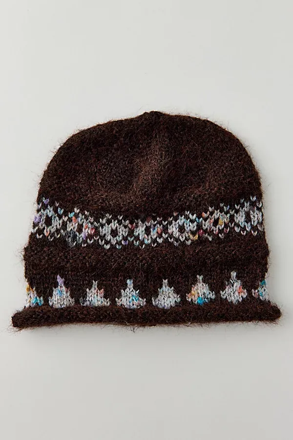 Fair Isle Roll Beanie by Urban Outfitters