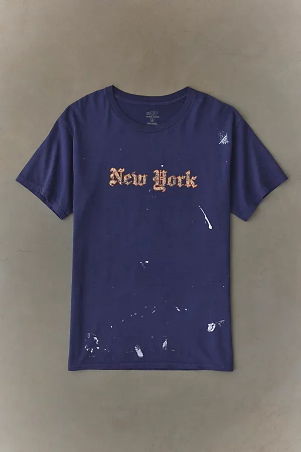Big City Script Graphic Paint Splatter Tee by Urban Outfitters