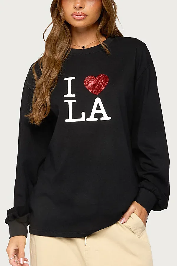 Loving La Long Sleeve Top by Edikted