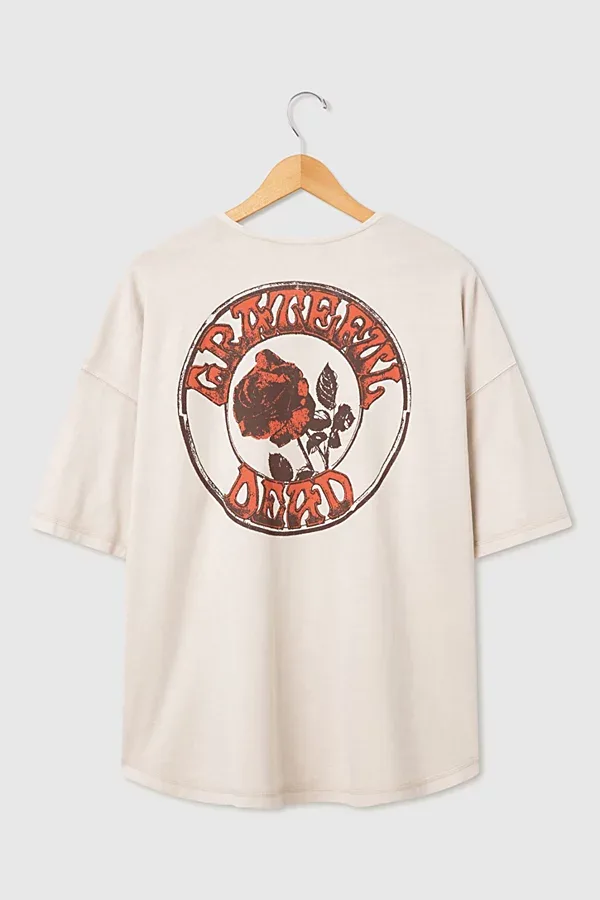 Grateful Dead American Beauty Baseball Jersey Top by Junk Food