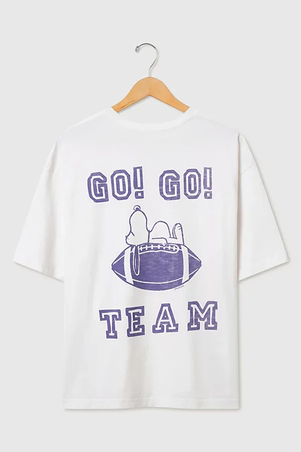 Snoopy Go Team Go Football Tee by Junk Food