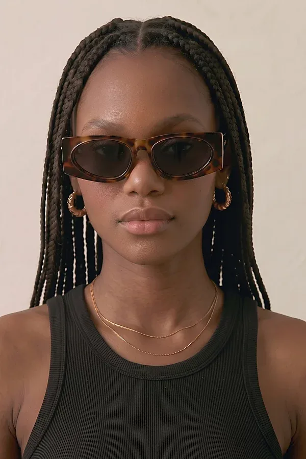 Fifth & Ninth Monaco Rectangle Polarized Sunglasses by Fifth and Ninth