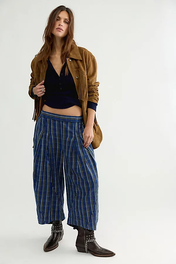 Misty Haze Low-Rise Pull-On Crop Pants by Free People