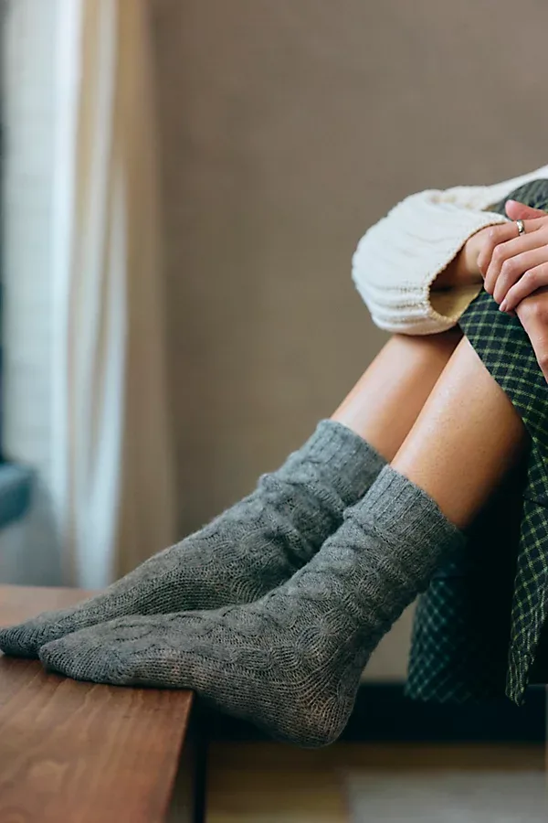 Cable Knit Socks by Free People