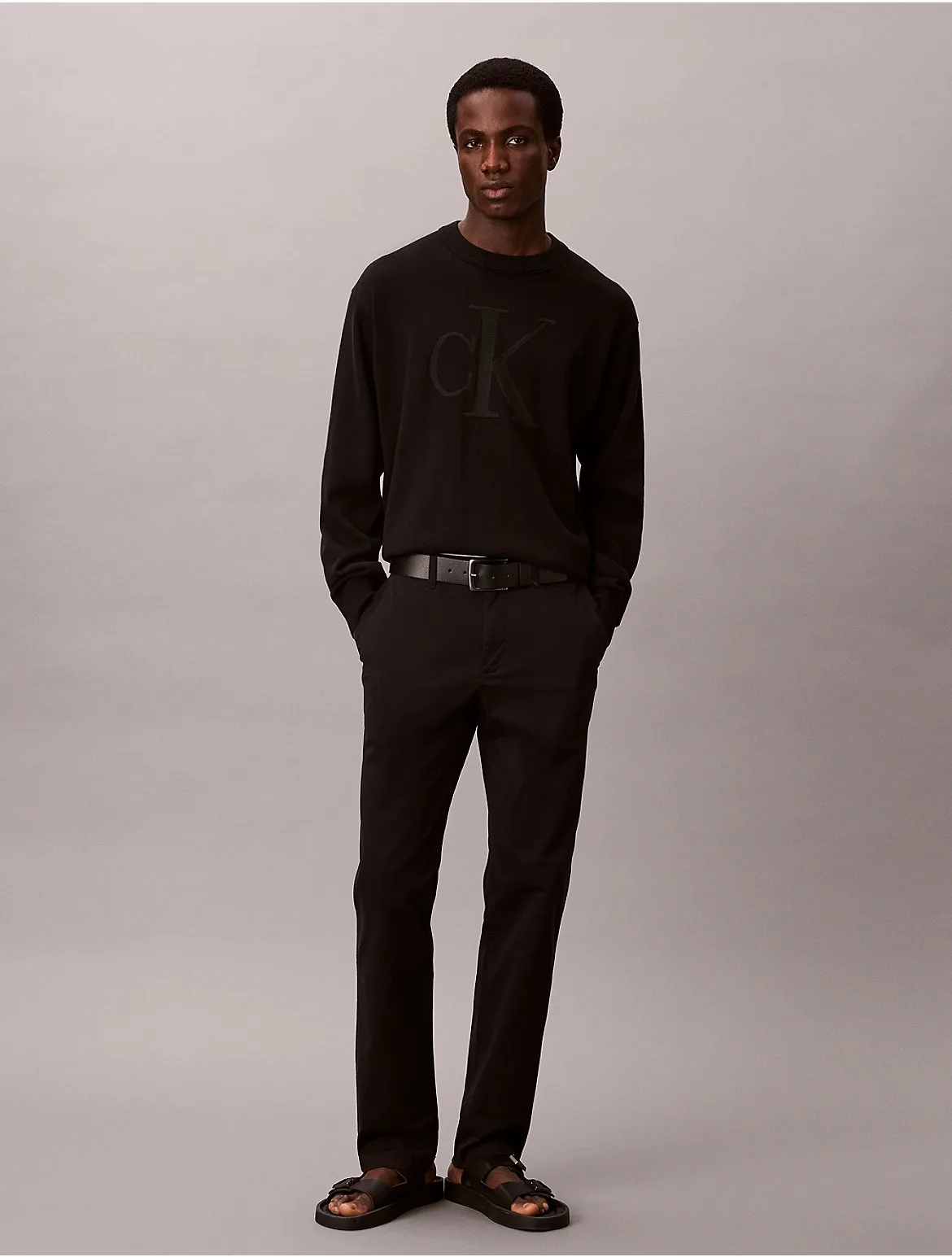 Cotton Slim Chino Pants by Calvin Klein