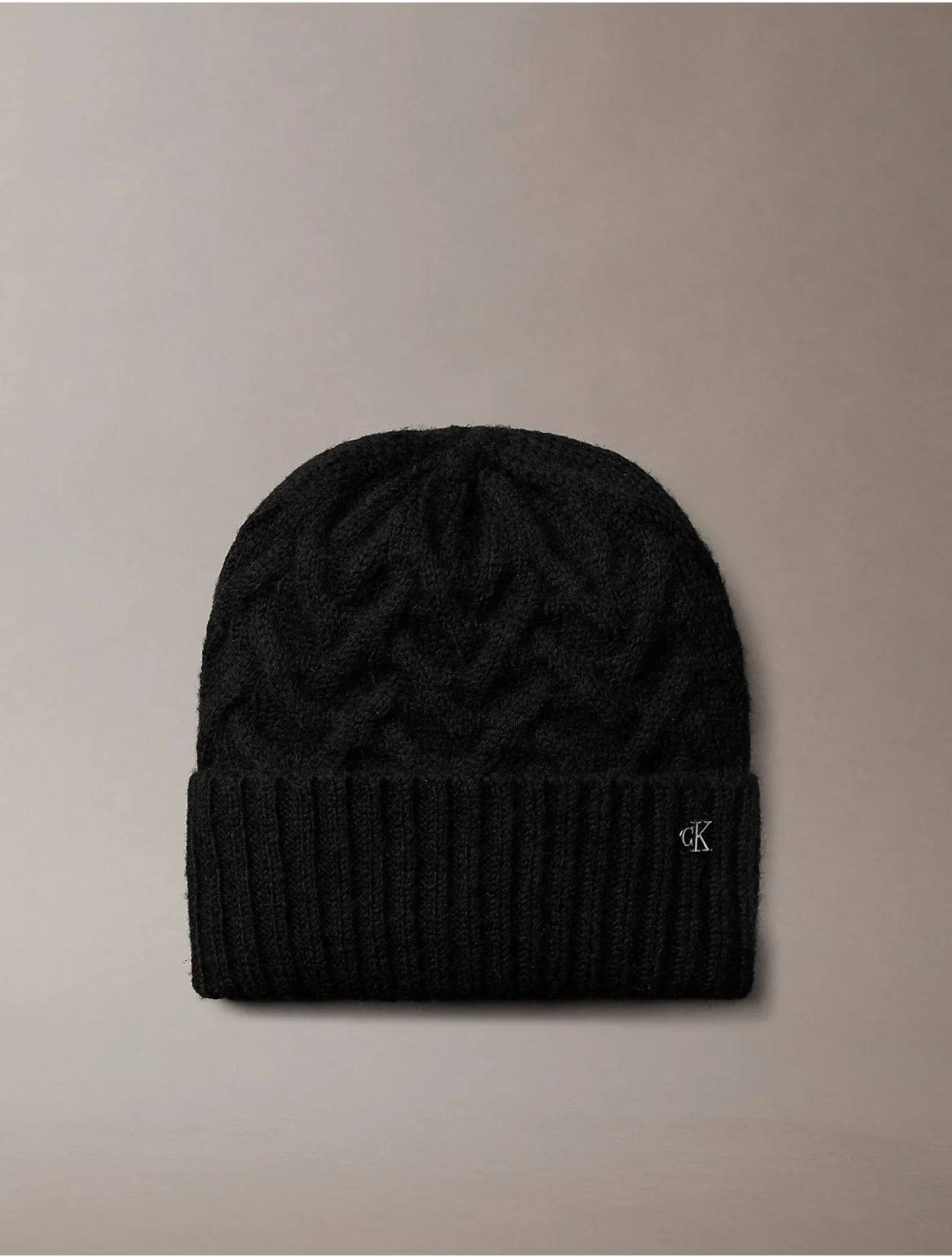 Cable Knit Cuff Hat by Calvin Klein