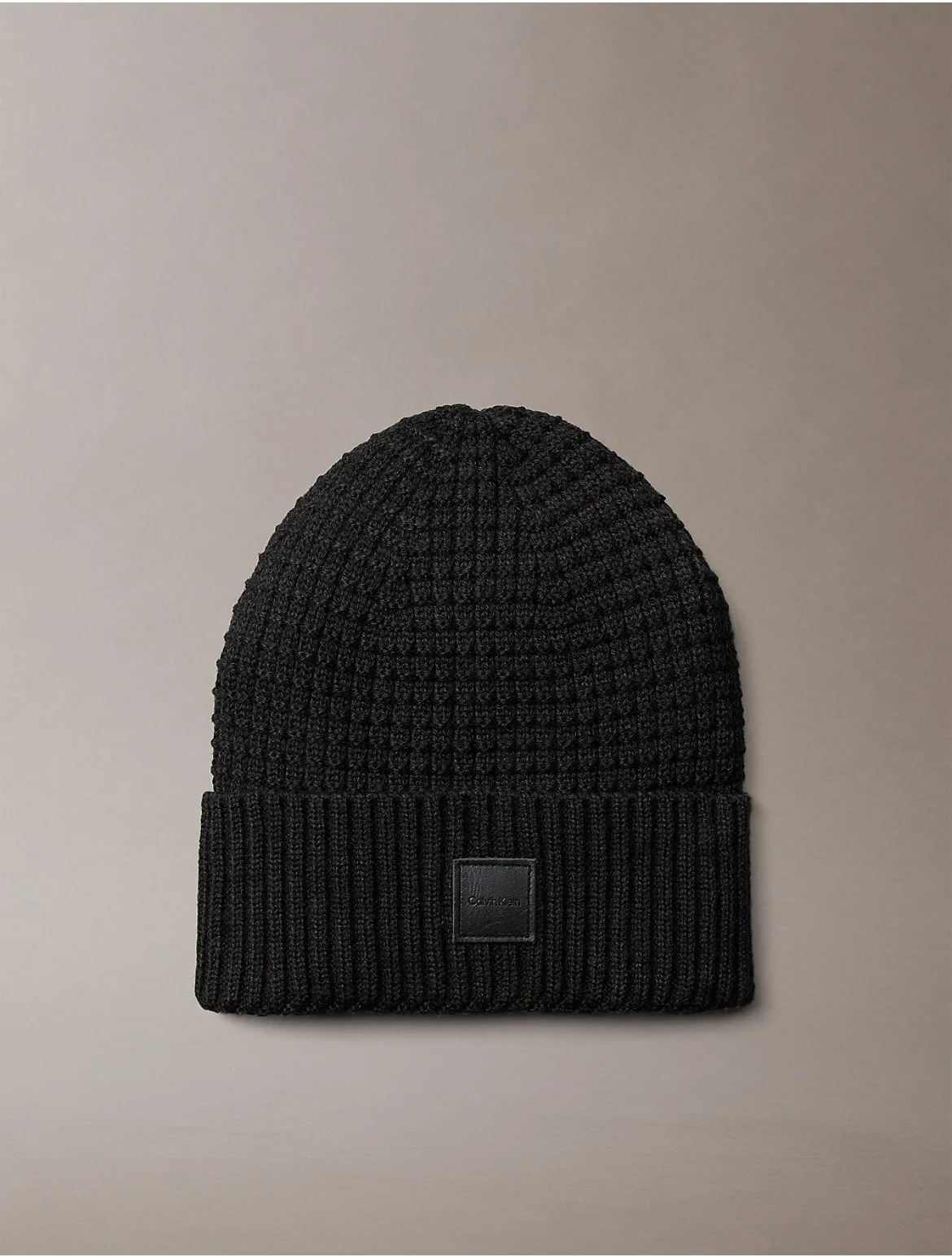 Grid Stitch Cuff Hat by Calvin Klein