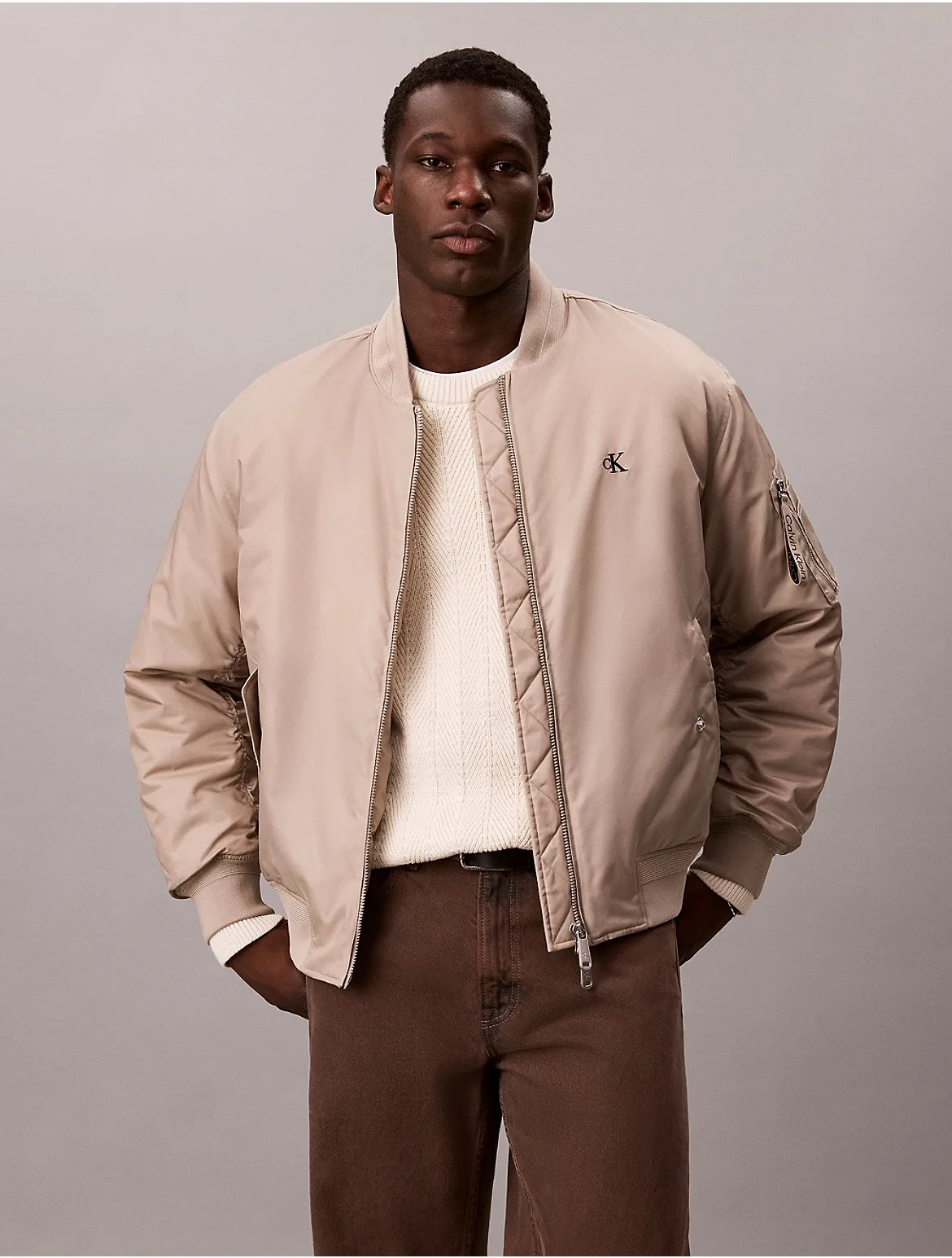 Nylon Bomber Jacket by Calvin Klein