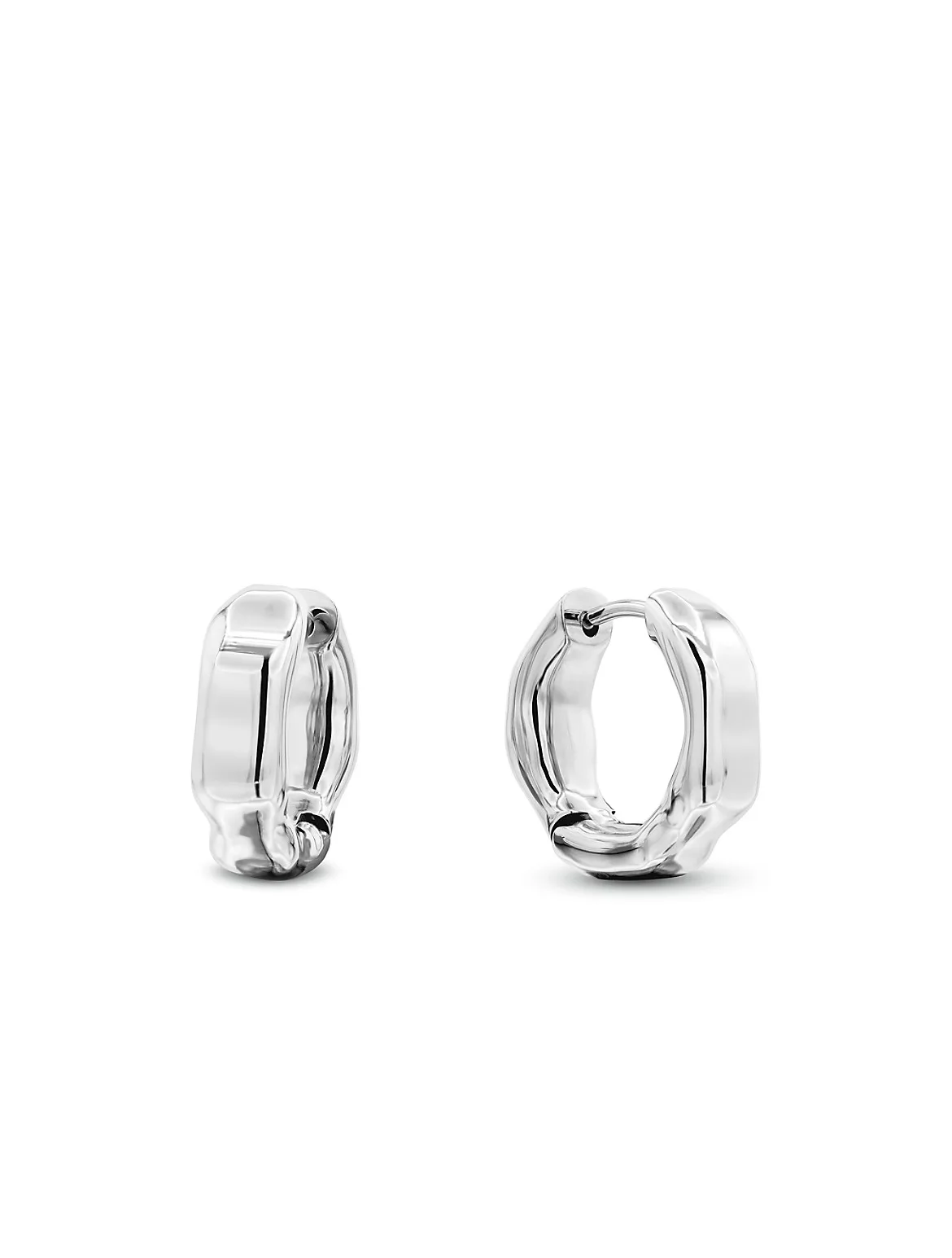Fluid Metal Earrings by Calvin Klein