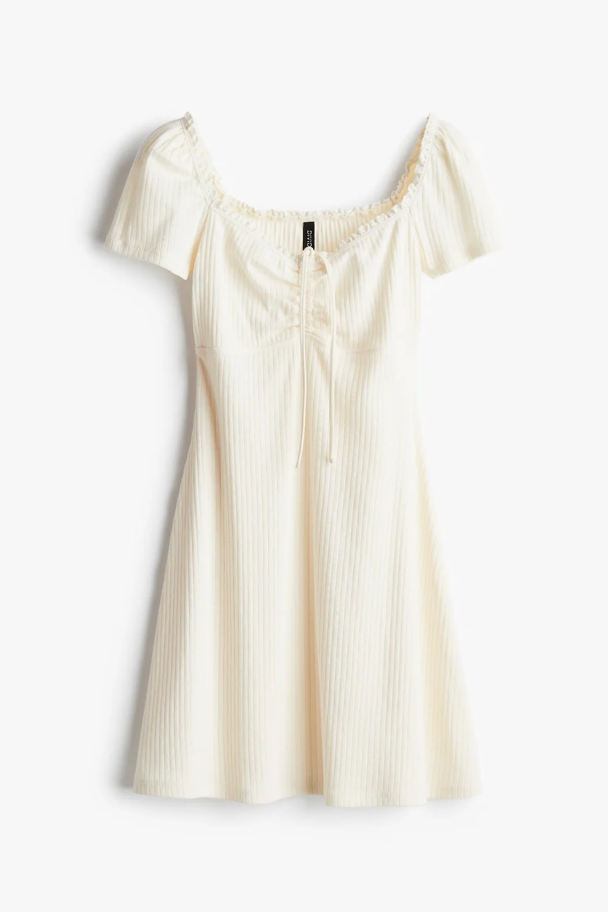 Lace-Trimmed Dress with Flared Skirt by H&M