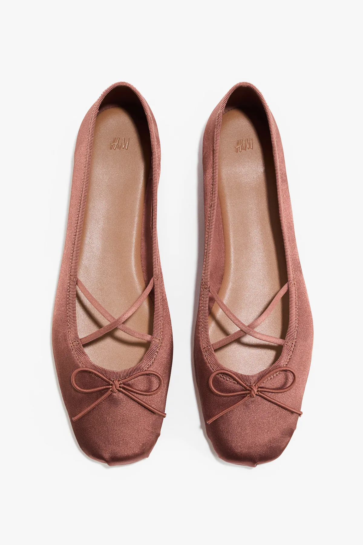 Satin Ballet Flats by H&M