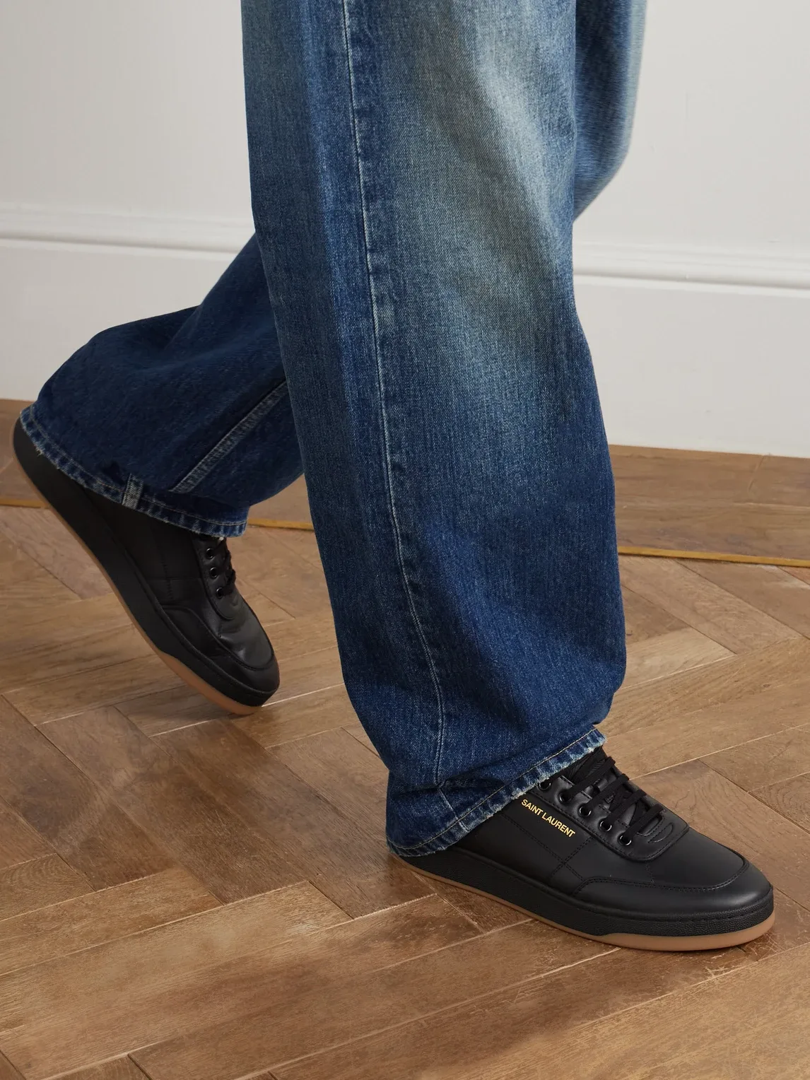 SL/61 Leather Sneakers by Saint Laurent