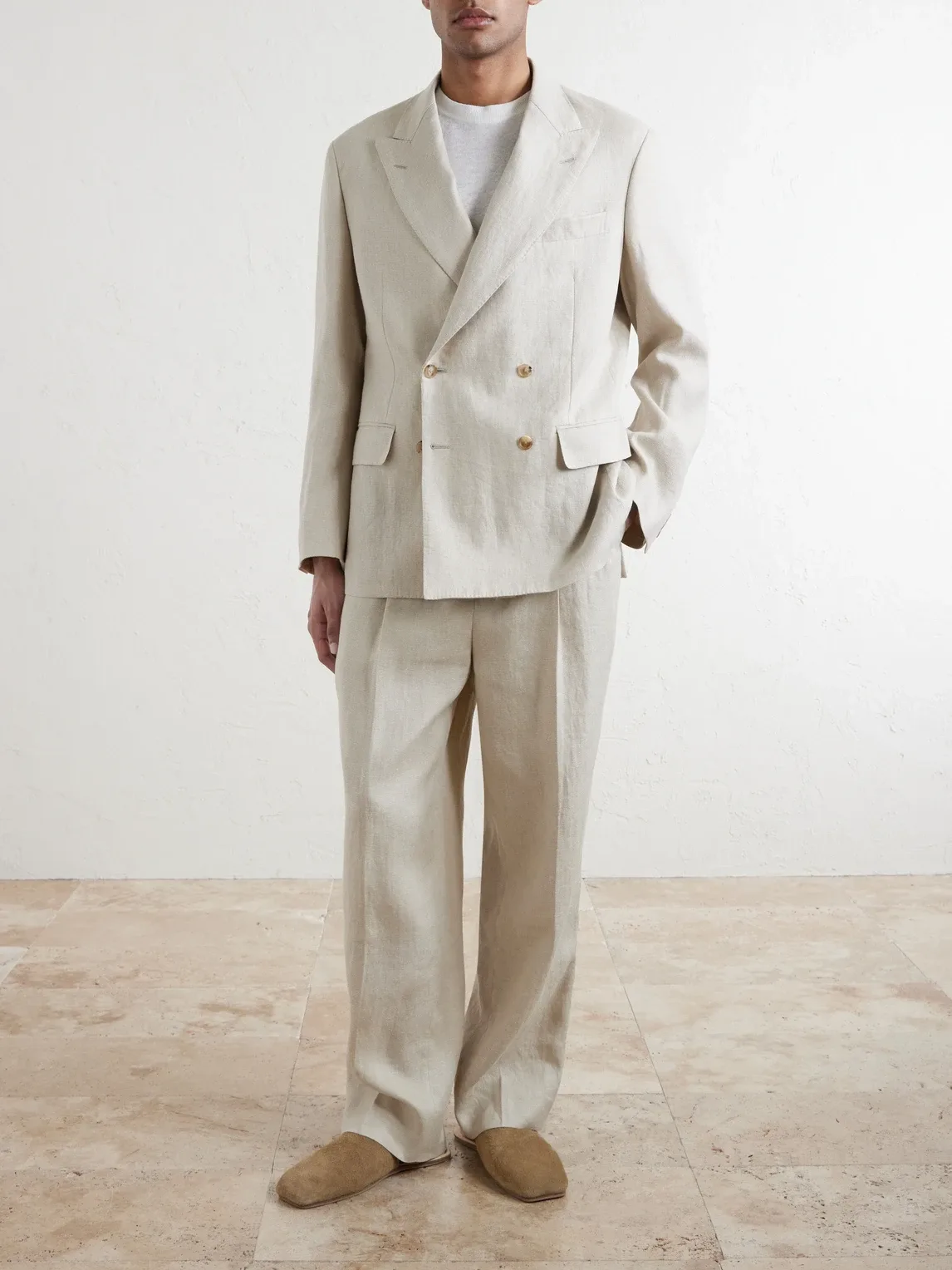 Straight-Leg Linen and Silk-Blend Trousers by Kaptain Sunshine