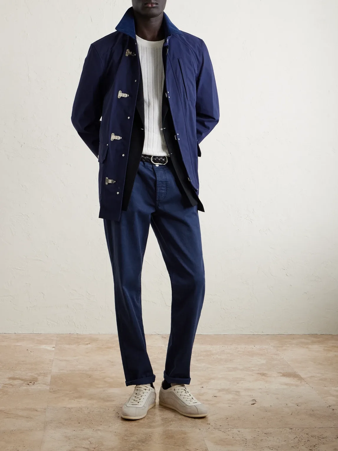 Slim-Fit Straight-Leg Logo-Embroidered Jeans