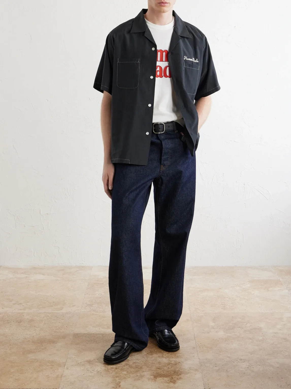 Souvenir Logo-Embroidered Poplin Shirt by Human Made