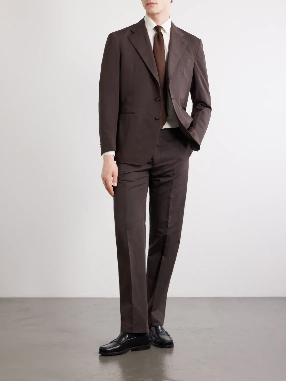 Waverly Straight-Leg Cotton and Linen-Blend Twill Suit Trousers