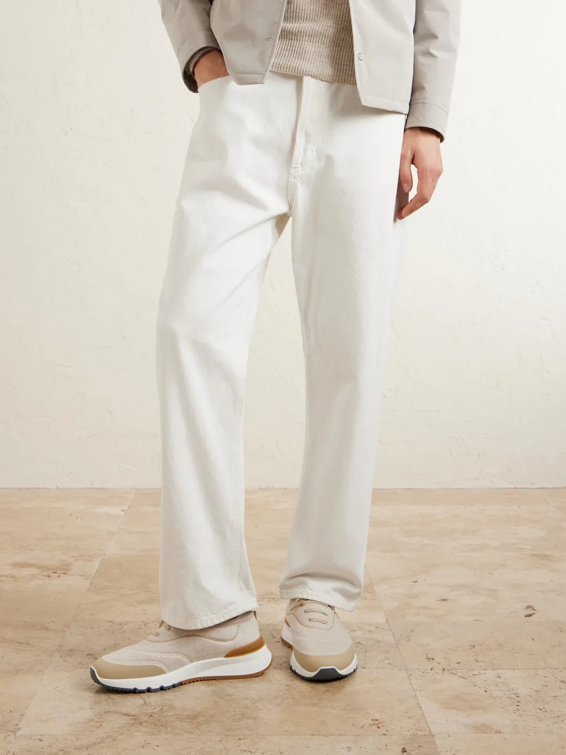 Stretch-Knit Sneakers by Brunello Cucinelli