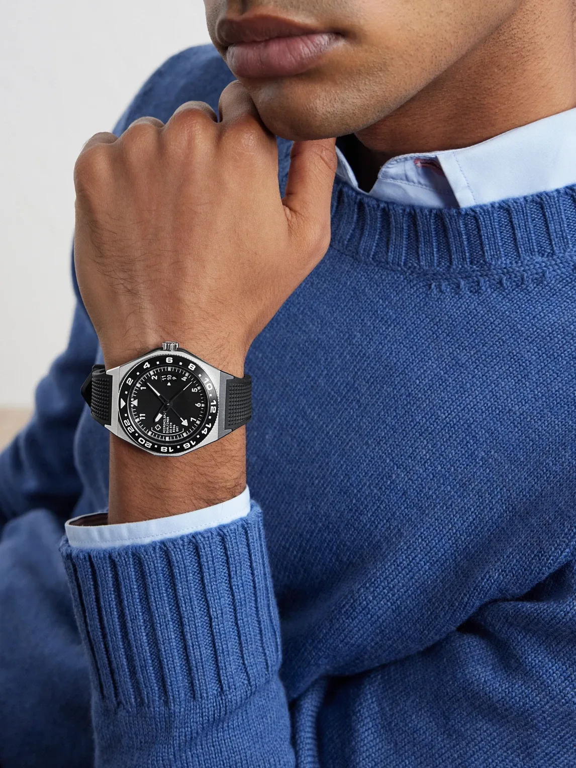Dual Timer Automatic 42mm Stainless Steel Watch by Micromilspec