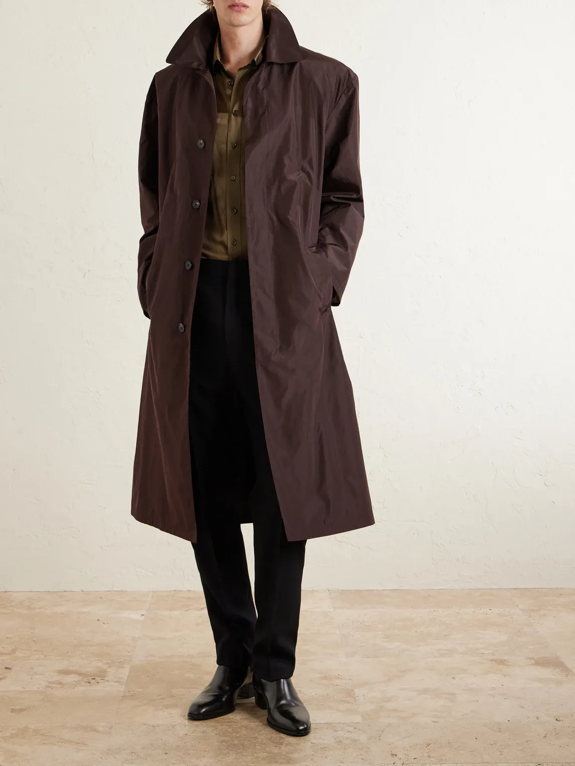 Silk Trench Coat by Saint Laurent