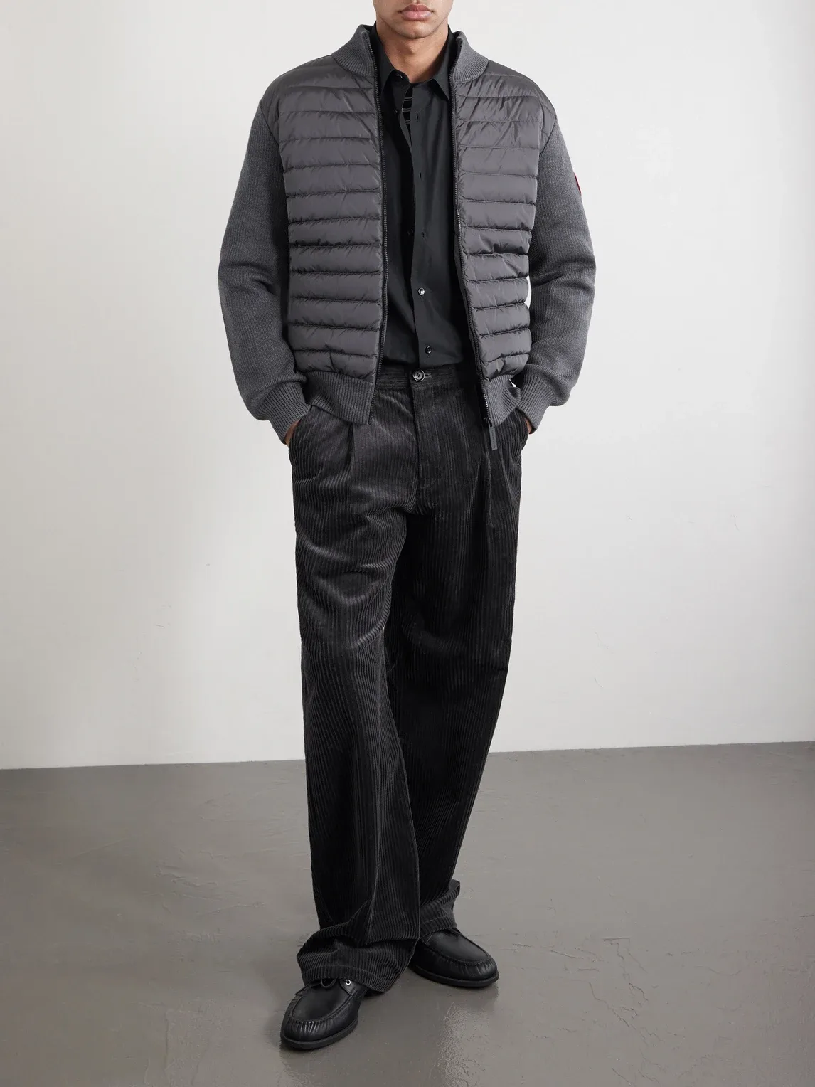 HyBridge Slim-Fit Merino Wool and Quilted Shell Down Jacket
