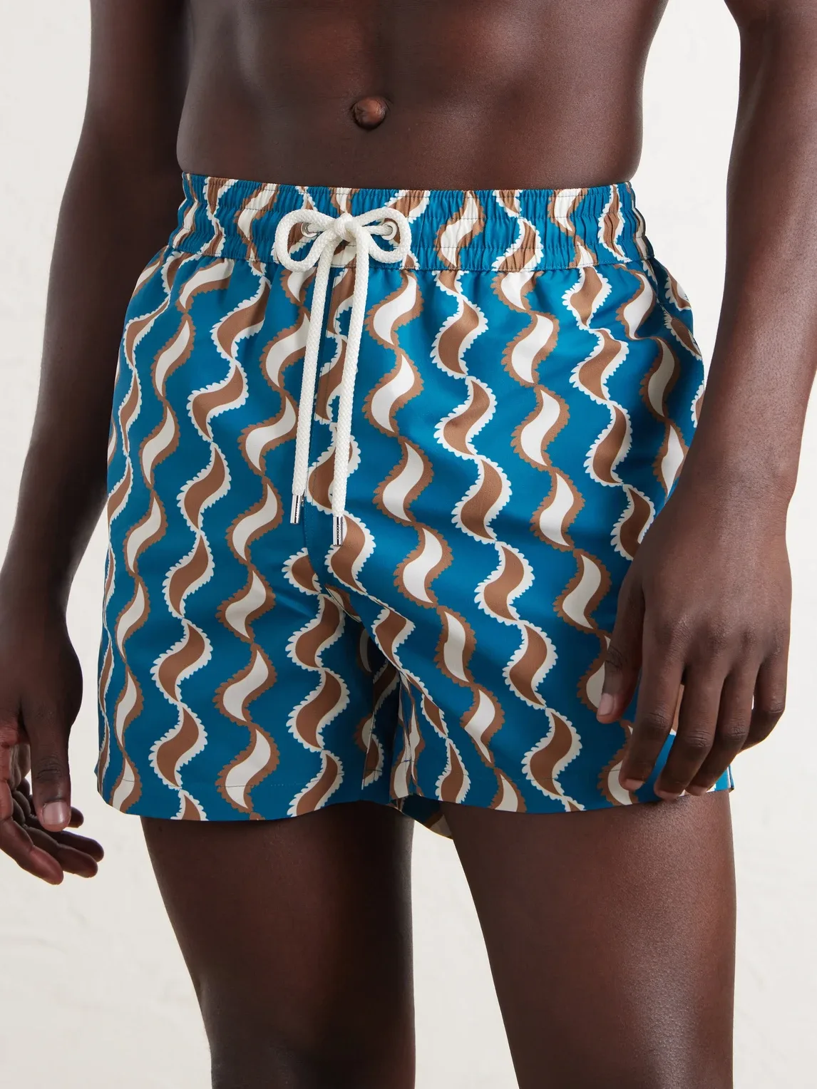 Rio Straight-Leg Mid-Length Printed Swim Shorts by Frescobol Carioca